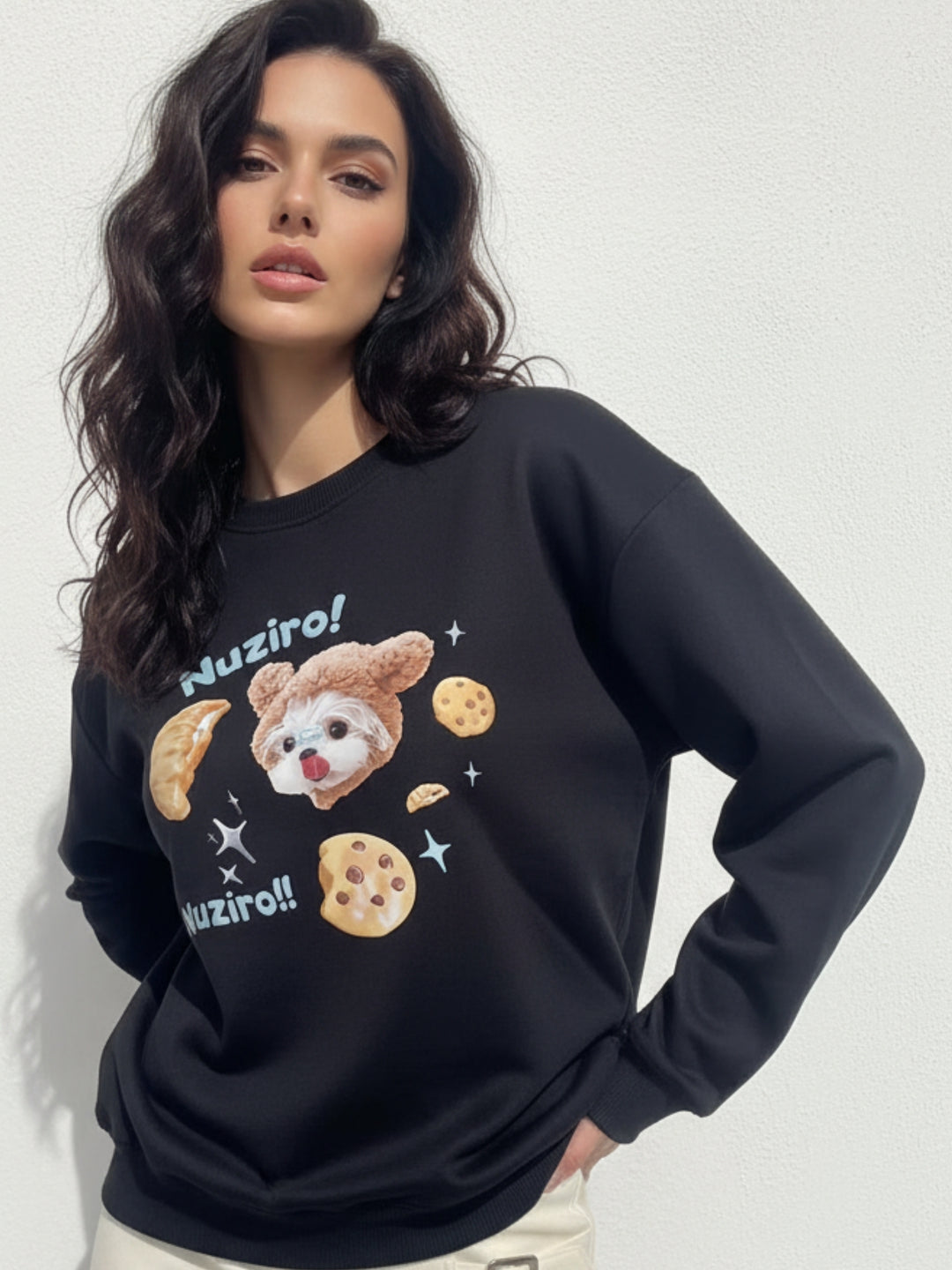 Black Character Graphic Sweatshirt