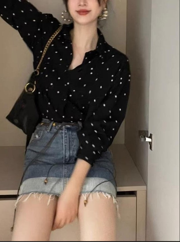 Black Polka Dot Shirt