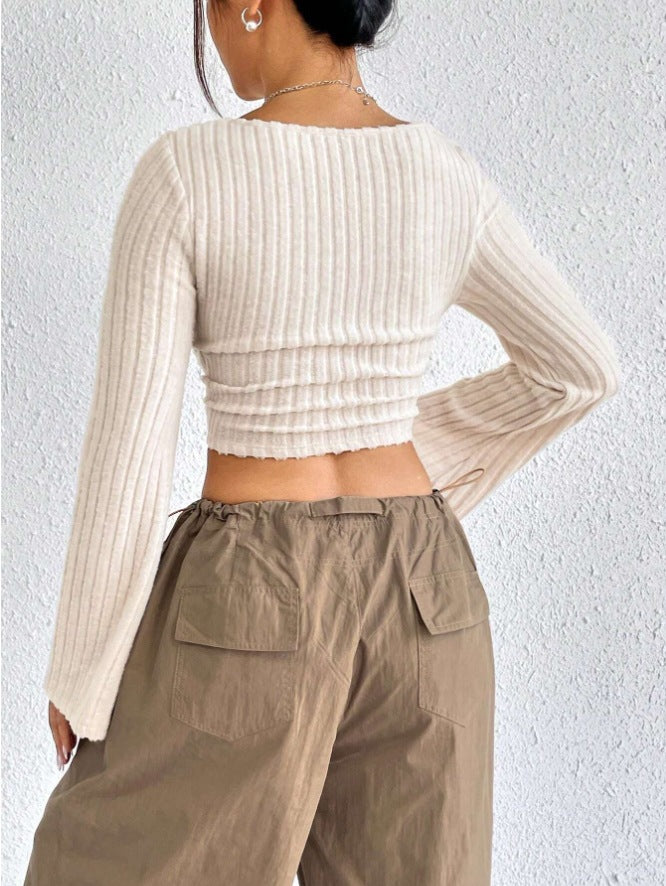 Cream Top With Bell Sleeves