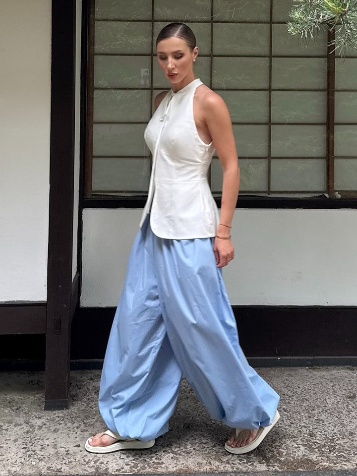 Light Blue Ultra Baggy Fit Trousers