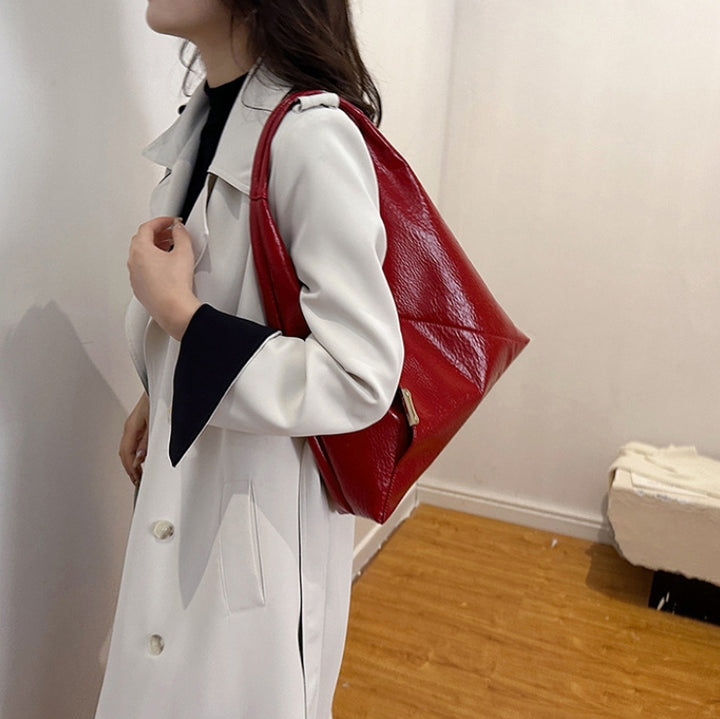 Magenta Triangle Cut-Out Tote Bag