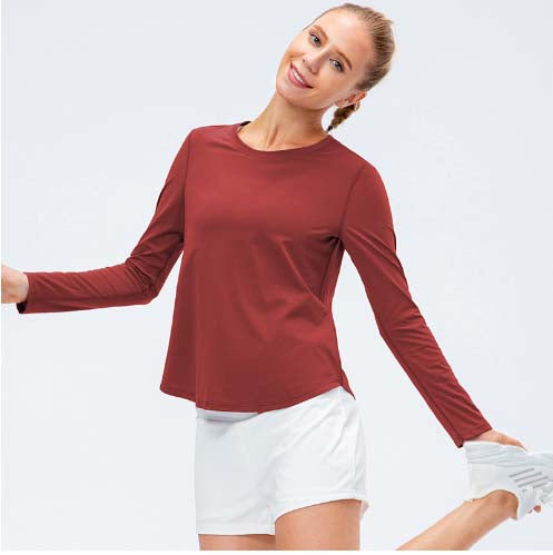 Rust Round Neck Full Sleeve Tshirt