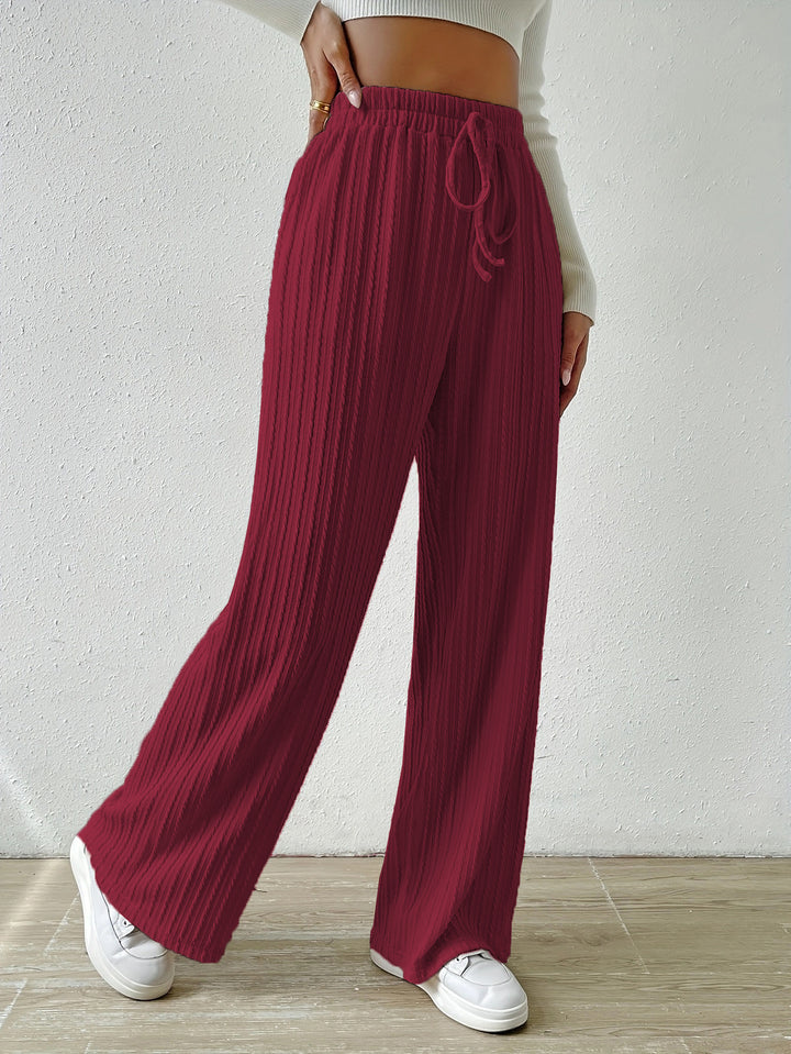 Burgundy Regular Fit Drawstring Joggers