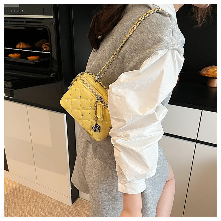 Yellow Mini Squarebox Handbag