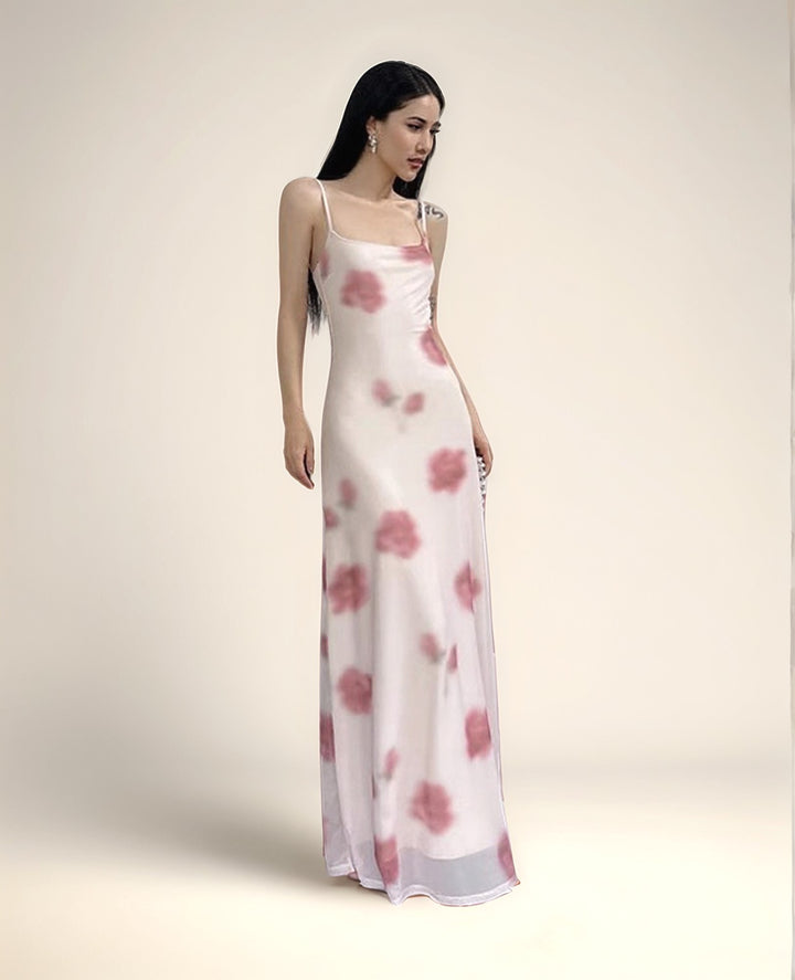 Strappy Printed Maxi Dress