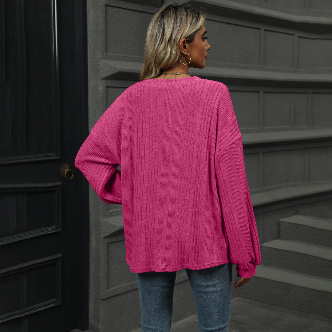 Pink Bishop Sleeve Solid Relaxed Top