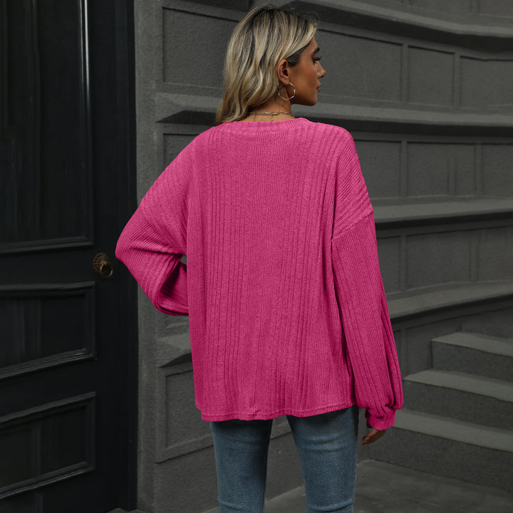 Pink Bishop Sleeve Solid Relaxed Top