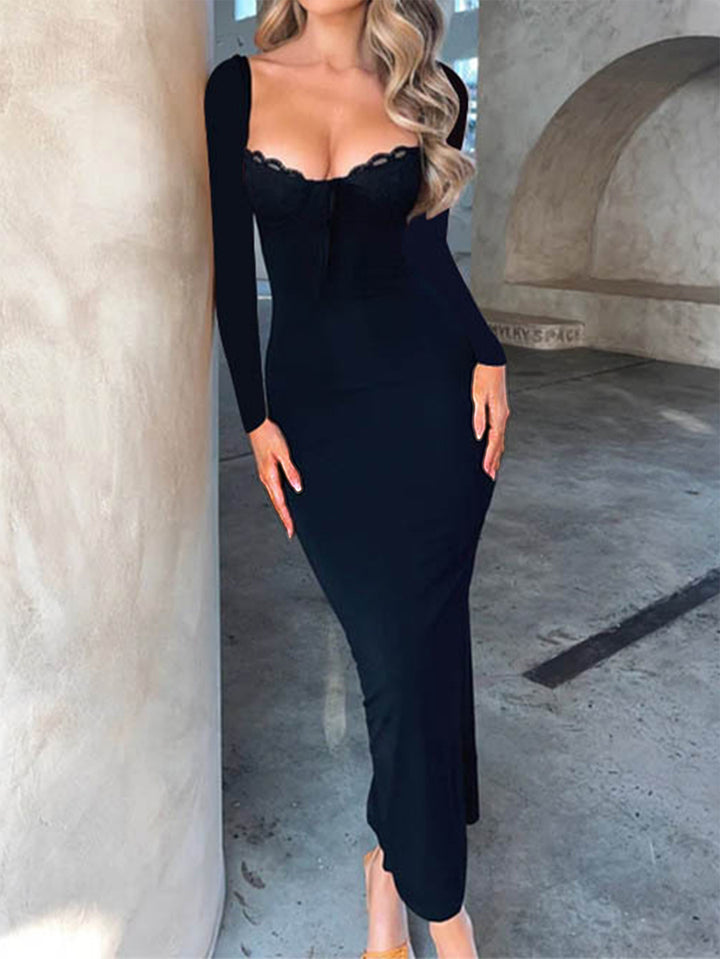 Black Sweetheart Neckline Bustier Dress