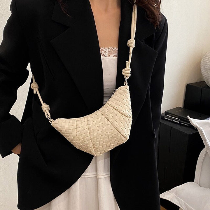 Cream Mini Croissant Sling Bag