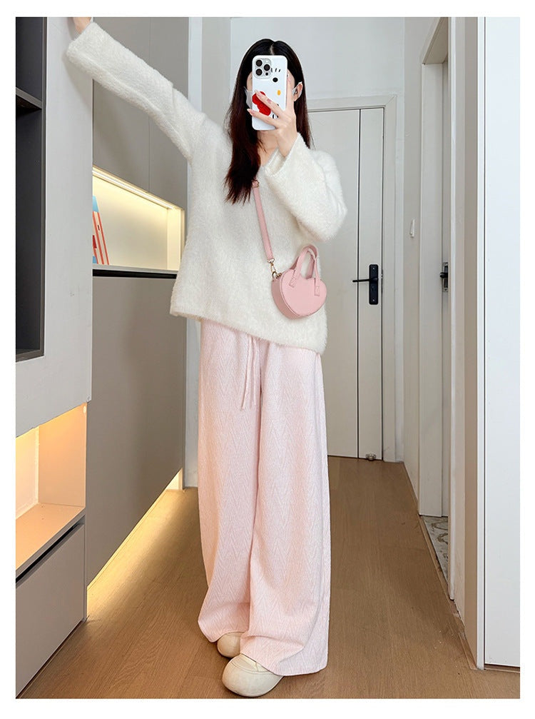 Pink High Waist Wide Leg Pant