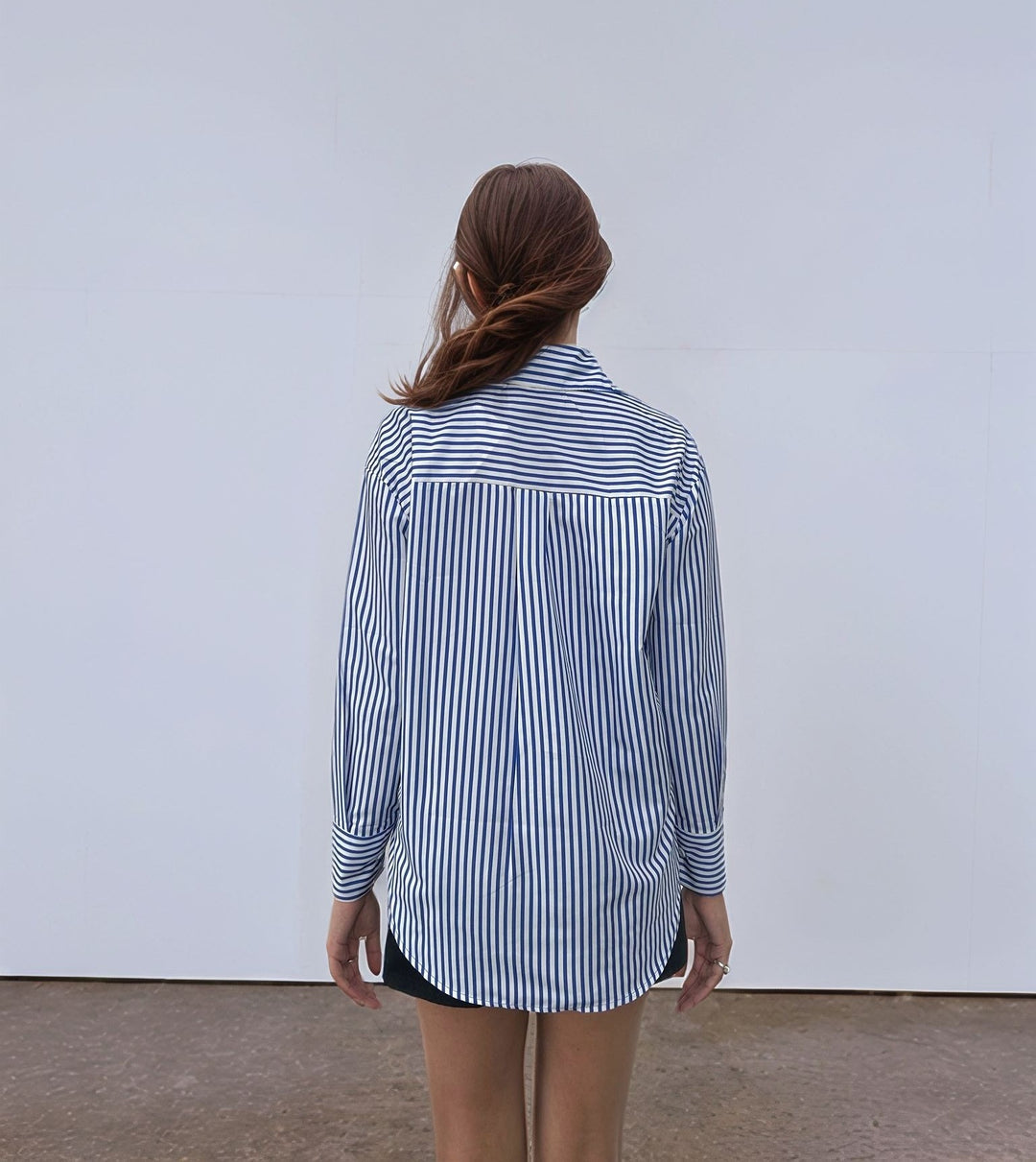 Blue Relaxed Striped Shirt