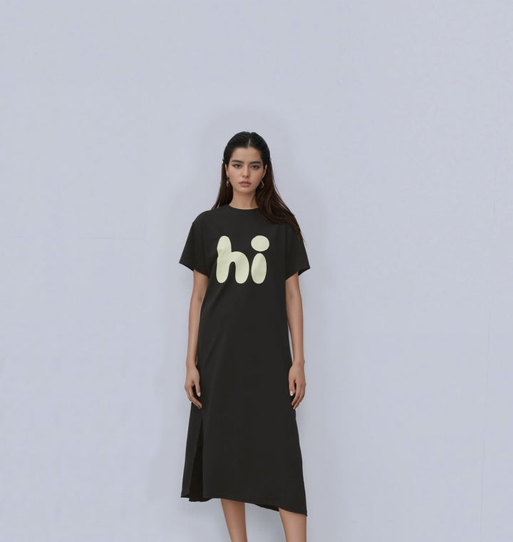 Long Line Black Dress