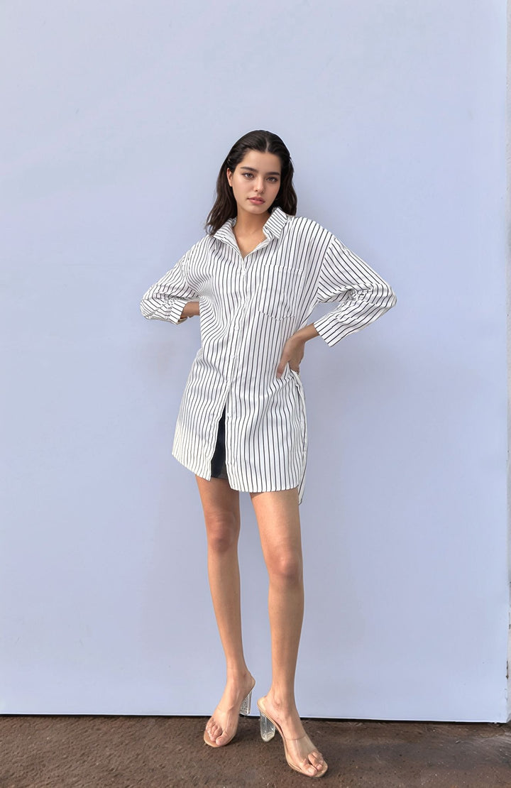 White Longline Oversized Shirt