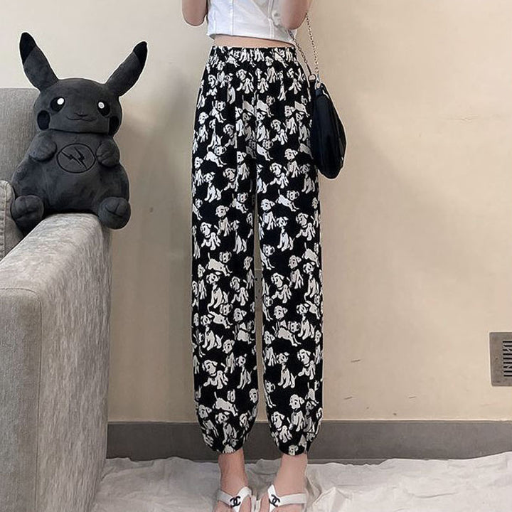 Black Printed Graphic Joggers
