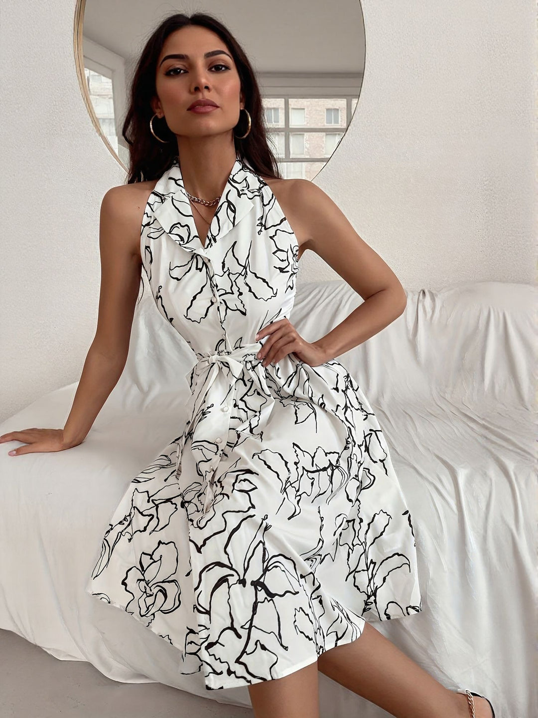 White Shirt Wrap Dress