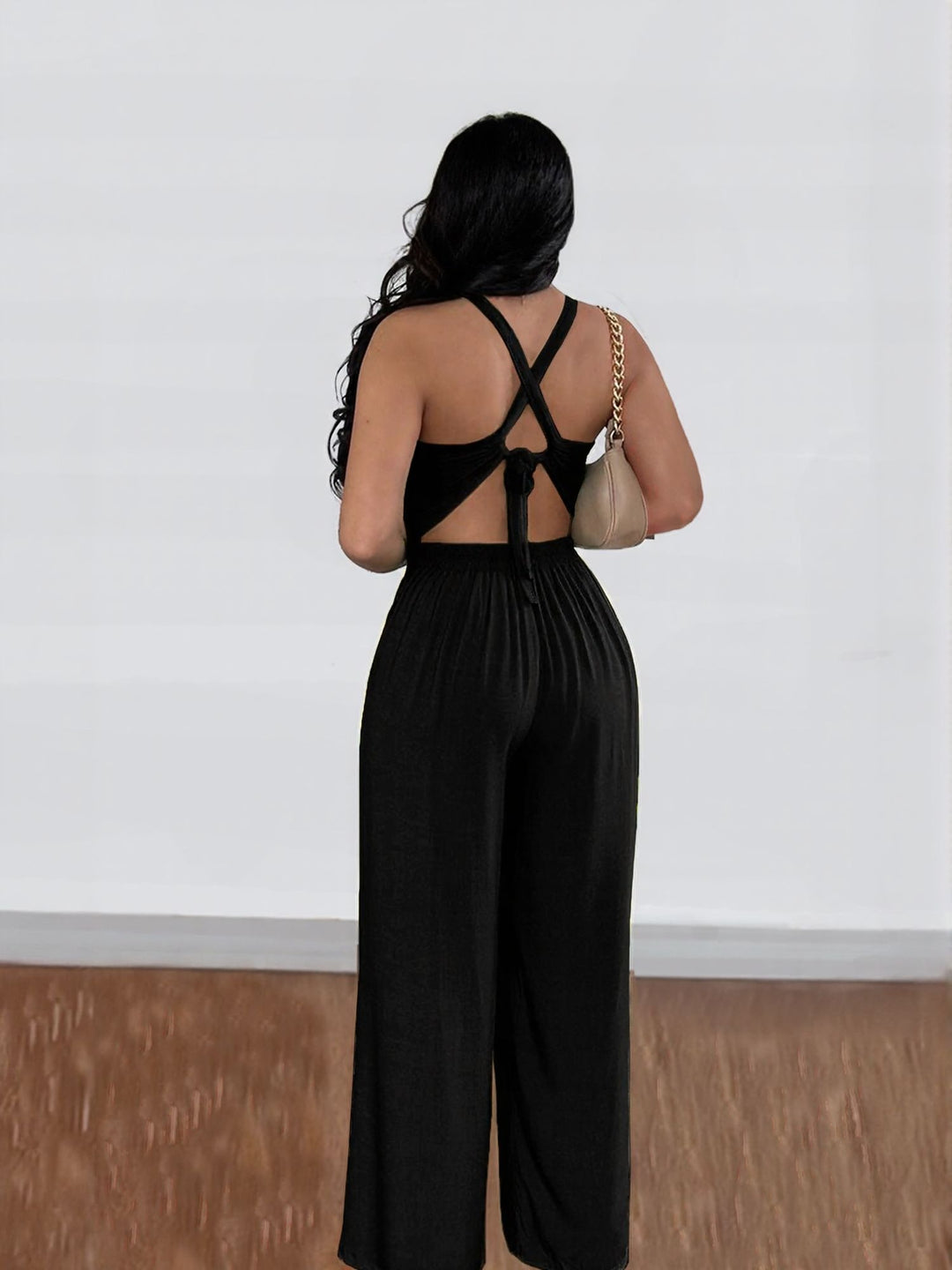 Black Sweetheart Neck Jumpsuit