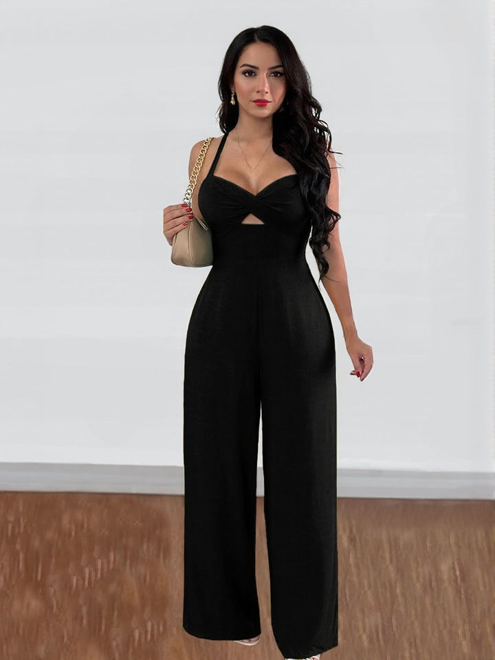 Black Sweetheart Neck Jumpsuit