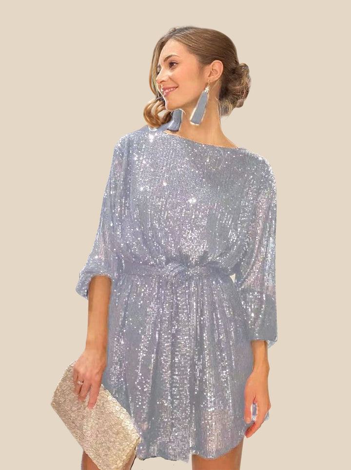 Silver Mini Party Dress