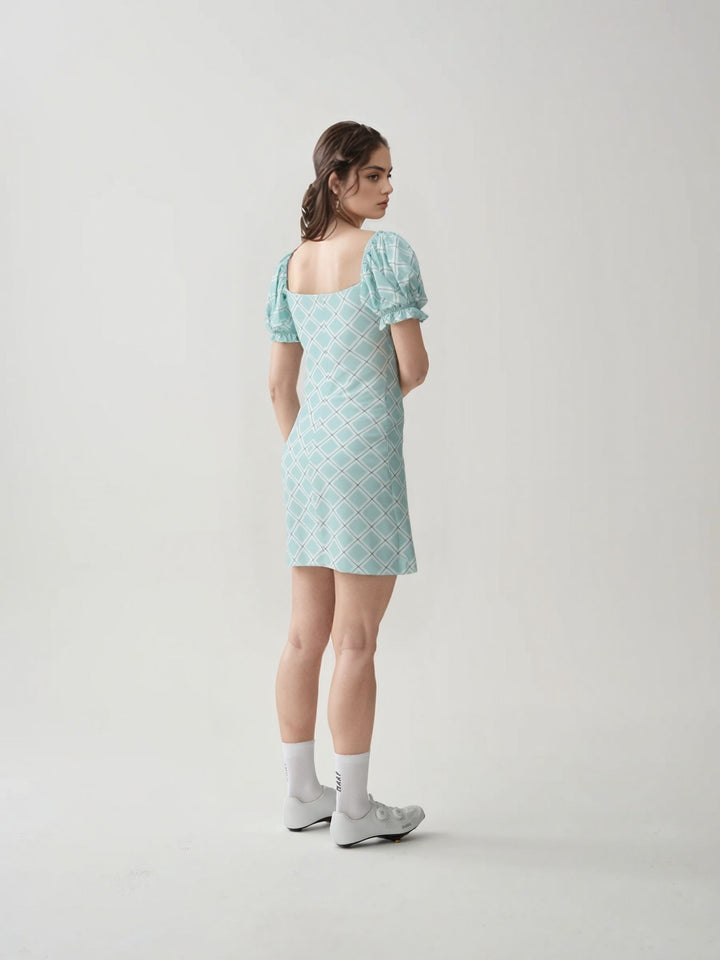 Green Checkered Mini Dress