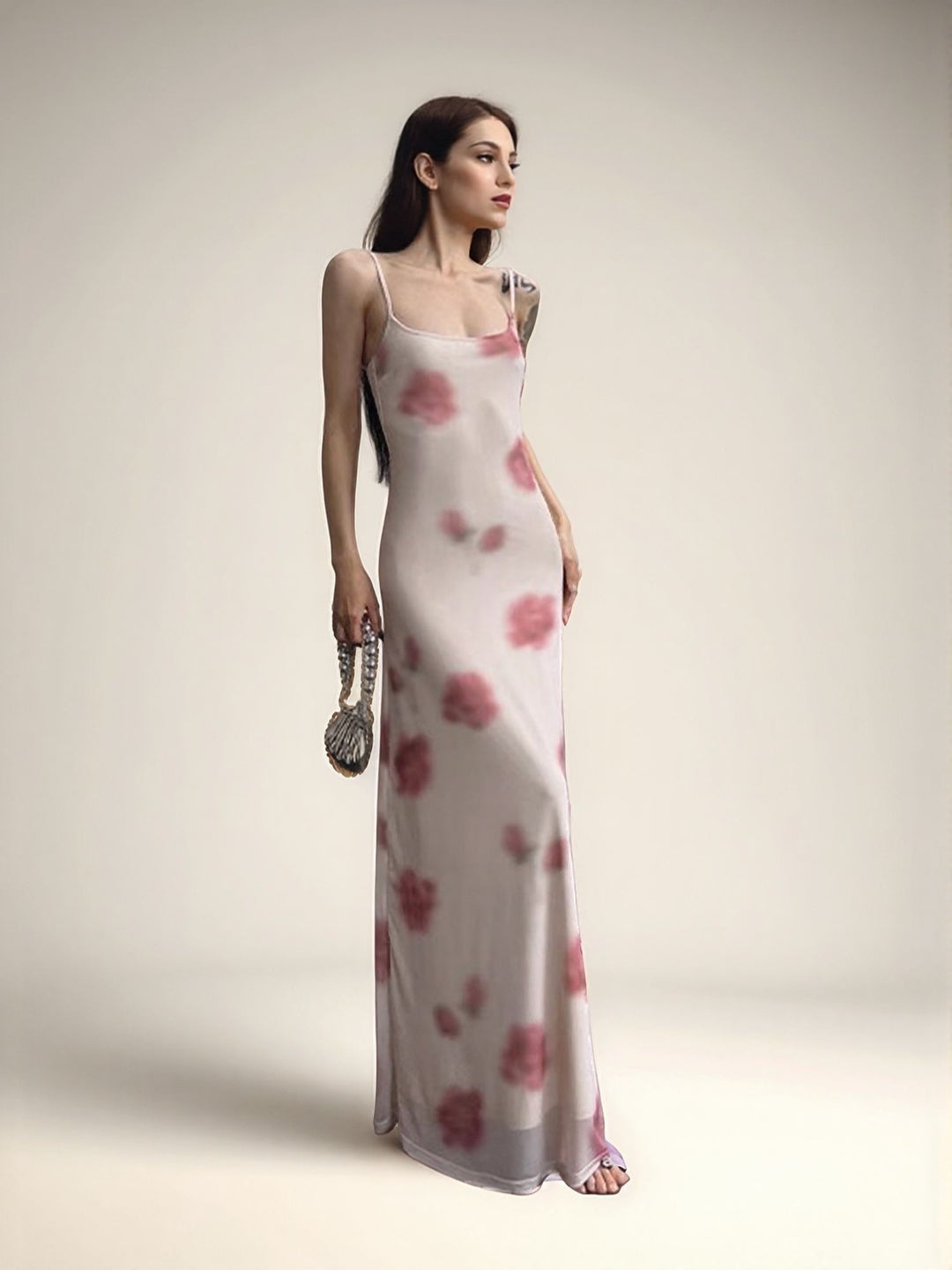 Strappy Printed Maxi Dress