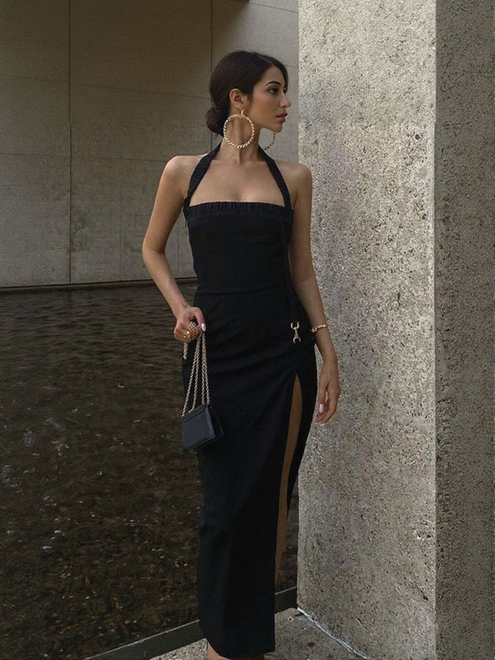 Halter Neck Maxi Dress