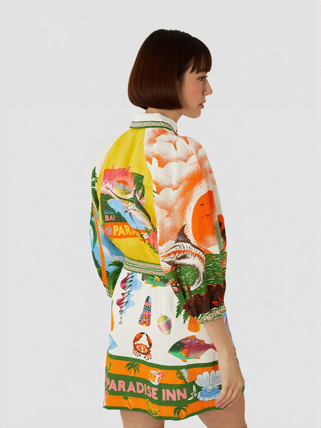Green Tropical Print Co-Ord Set