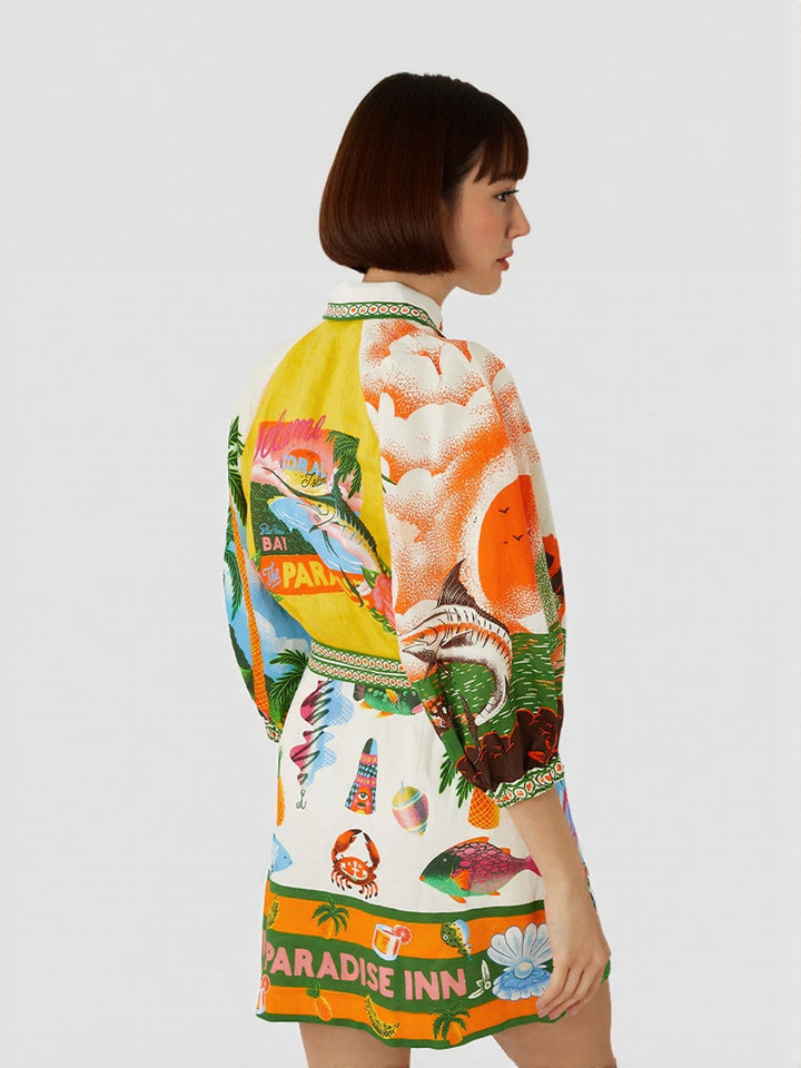 Green Tropical Print Co-Ord Set