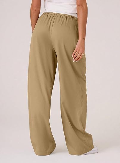 Khaki Baggy Fit Contrast Waistband Sweatpants