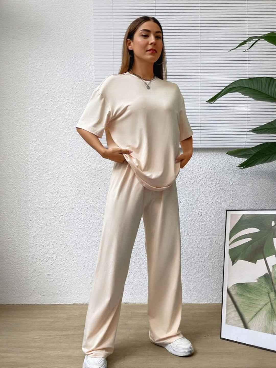 Apricot T-Shirt & Sweatpants Co-Ord Set