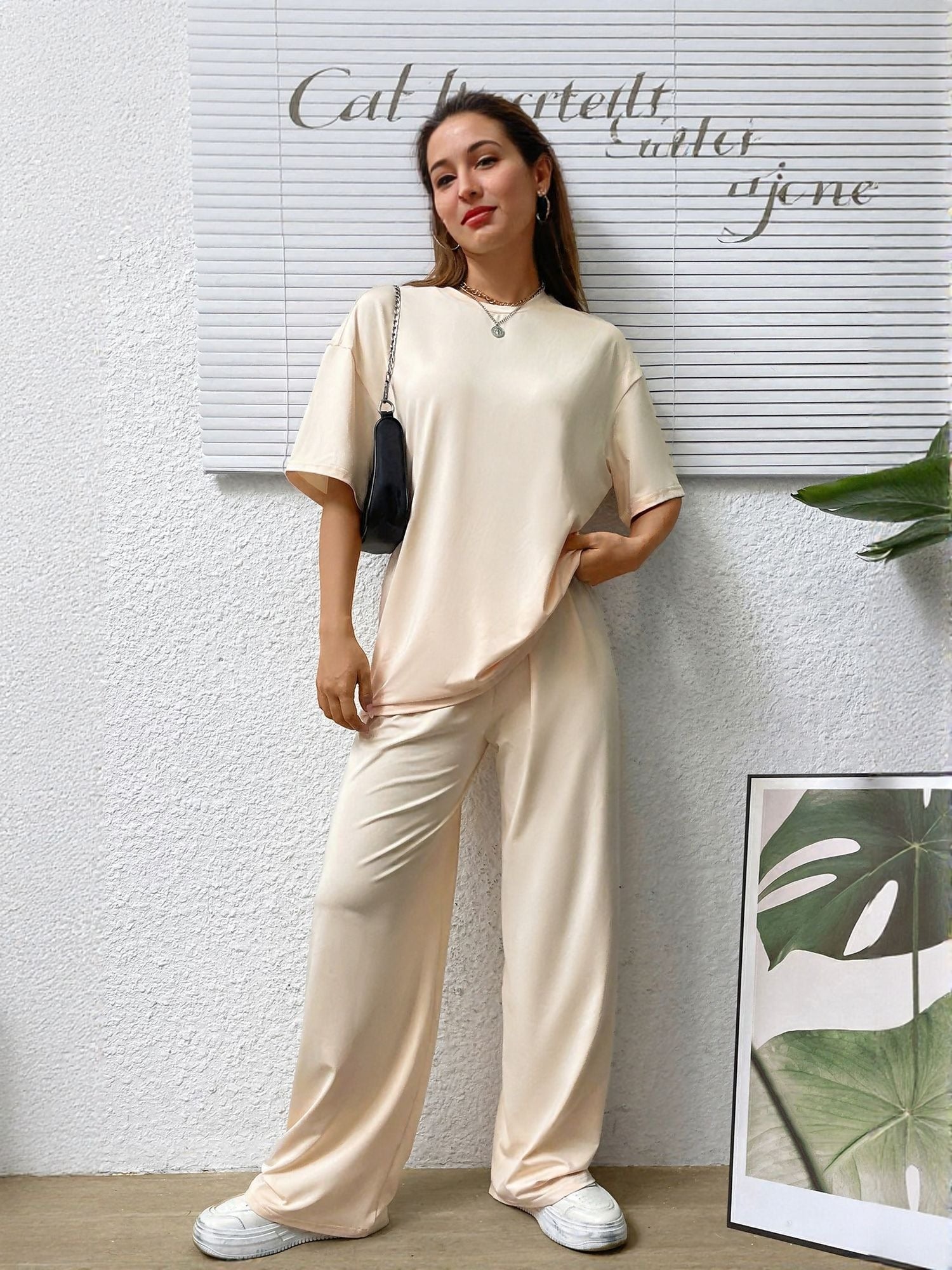Apricot T-Shirt & Sweatpants Co-Ord Set