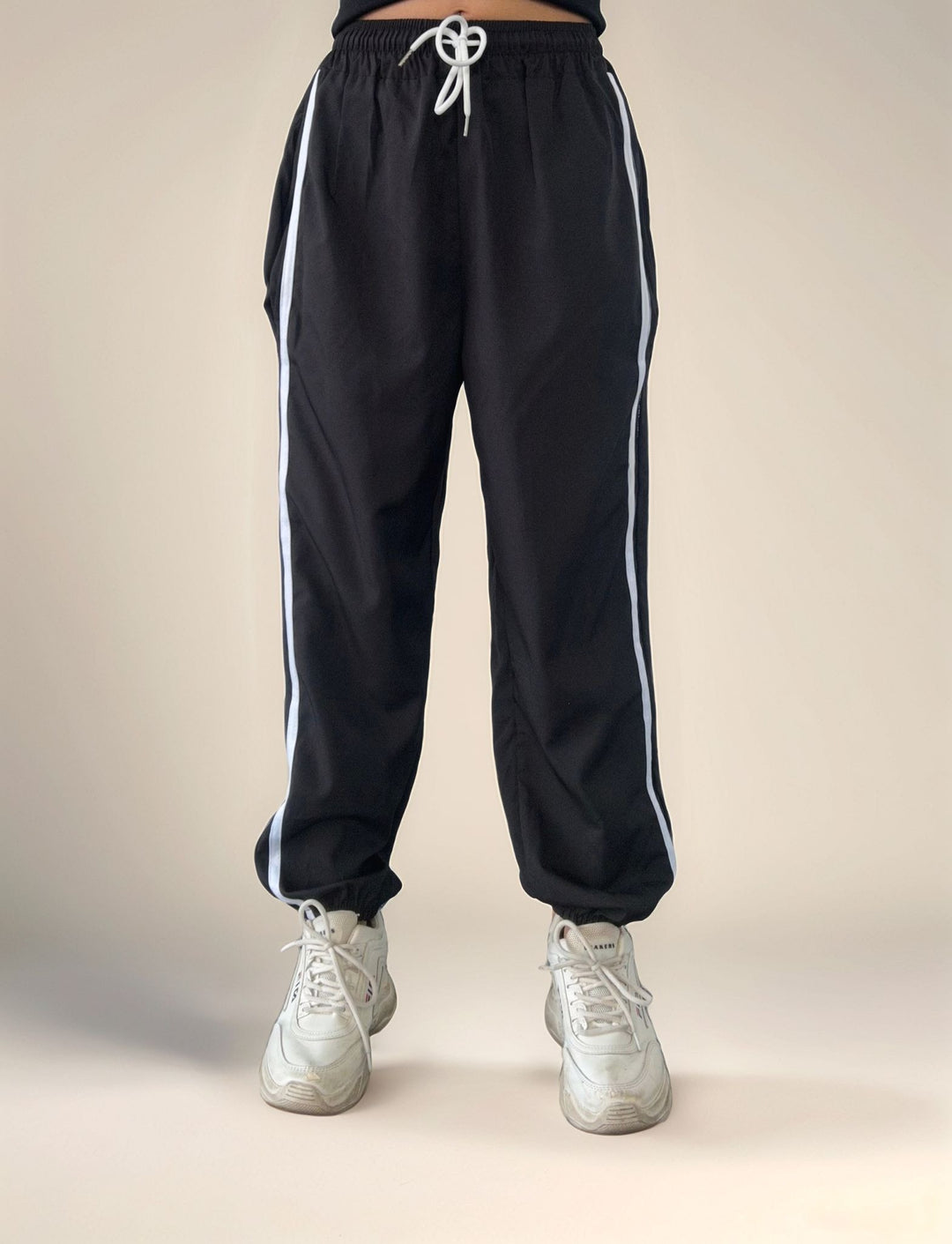 Black Contrast Striped Jogger