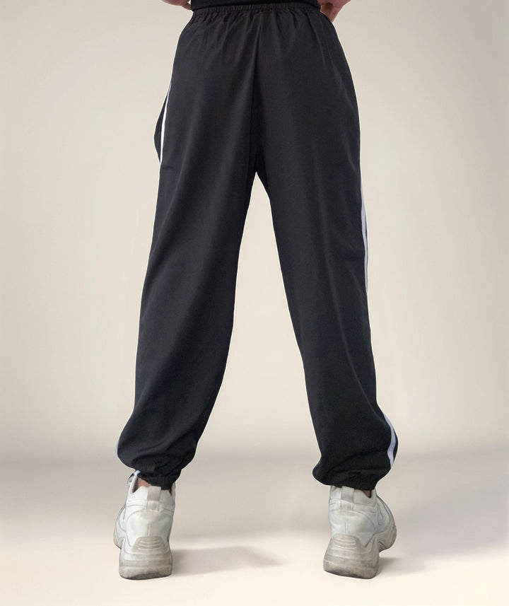 Black Contrast Striped Jogger