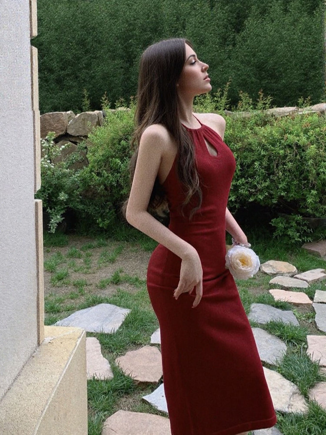 Red midi Party wear Dresses & Jumpsuits