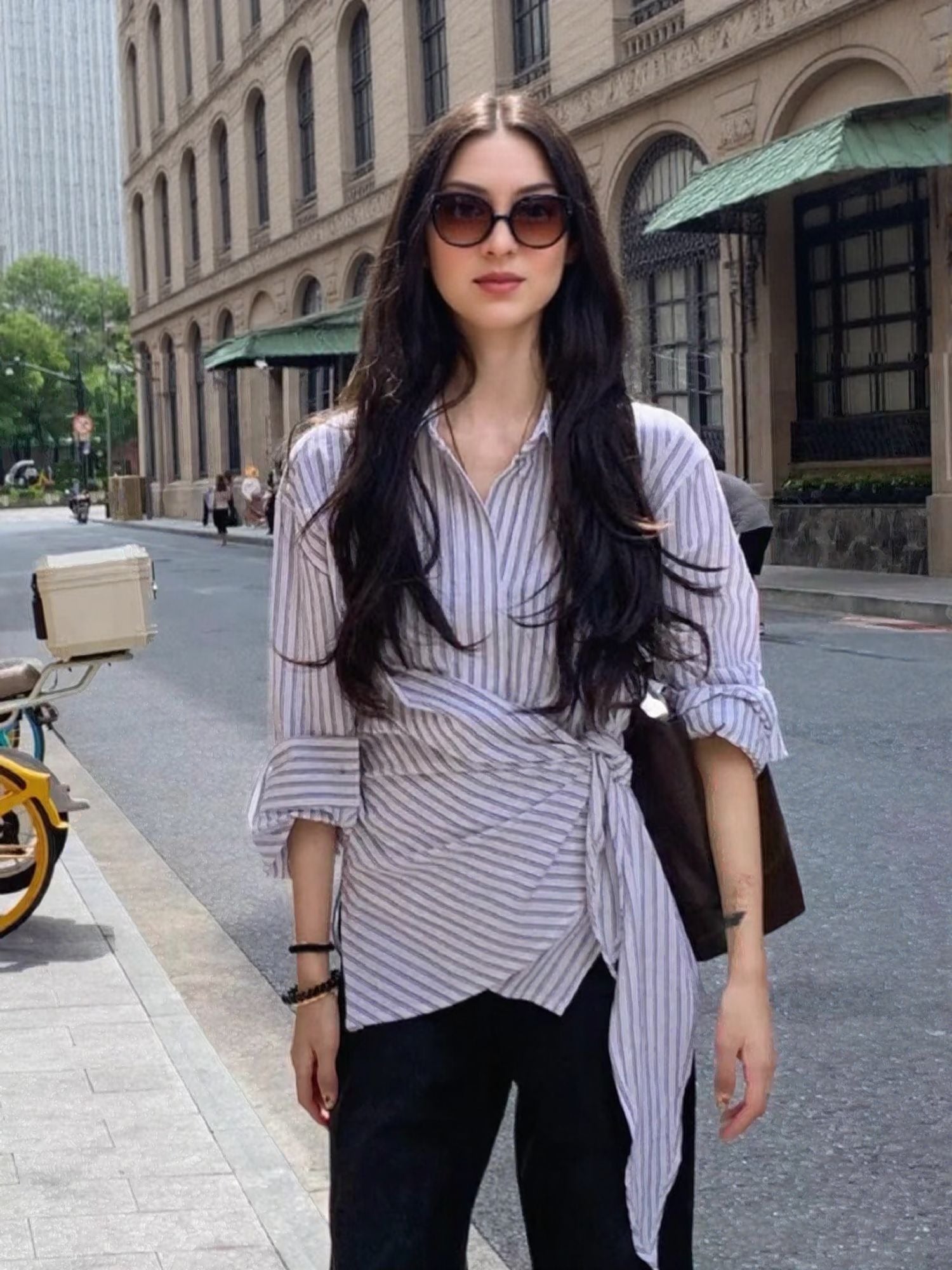 White Side Knot Detailing Shirt