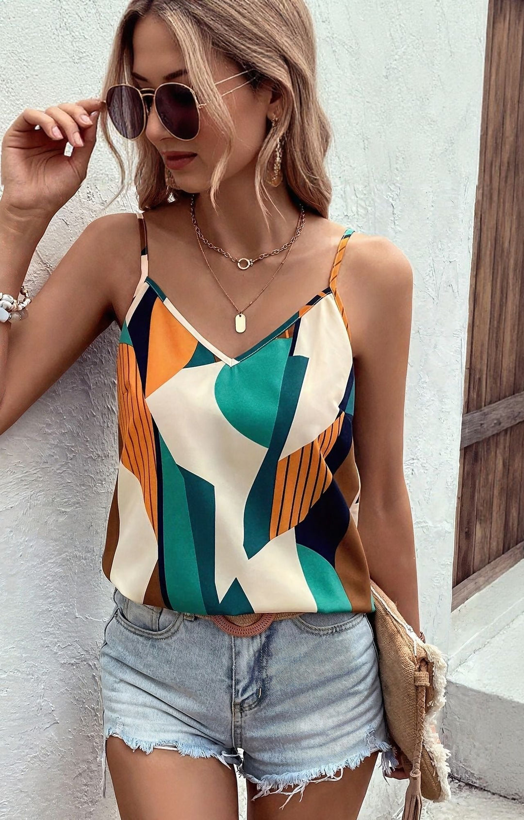 Multi Geometric Printed Camisole
