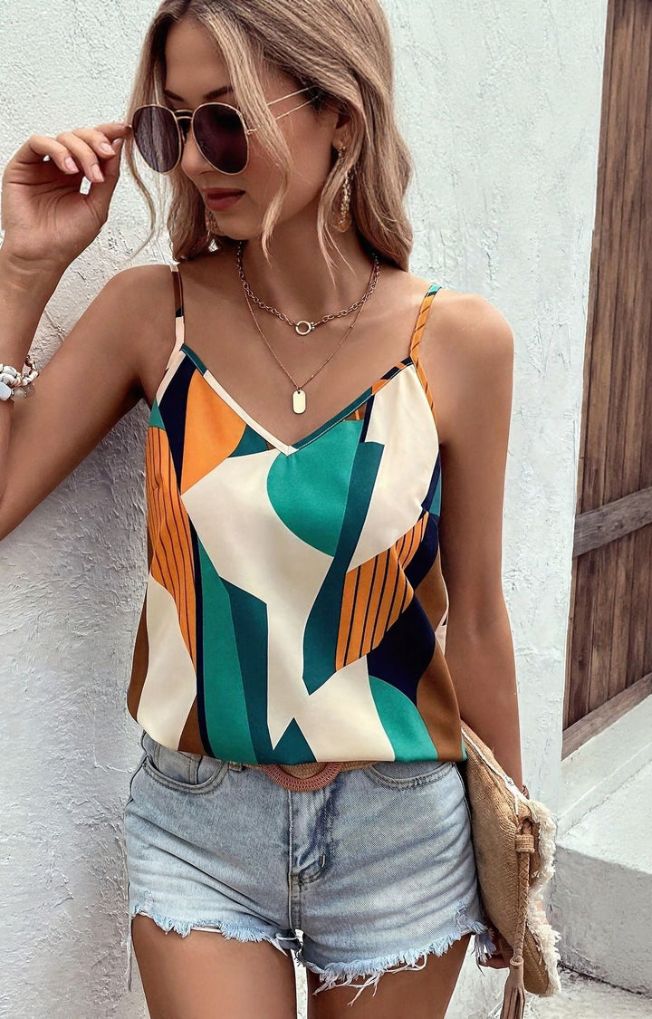 Multi Geometric Printed Camisole