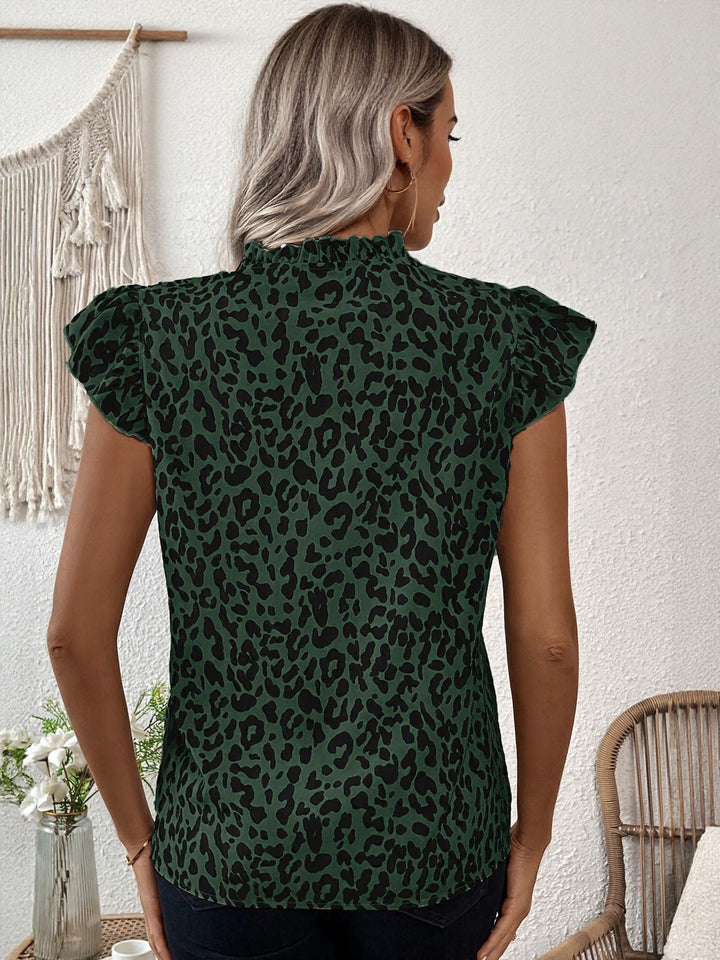 Olive Animal Print Blouse