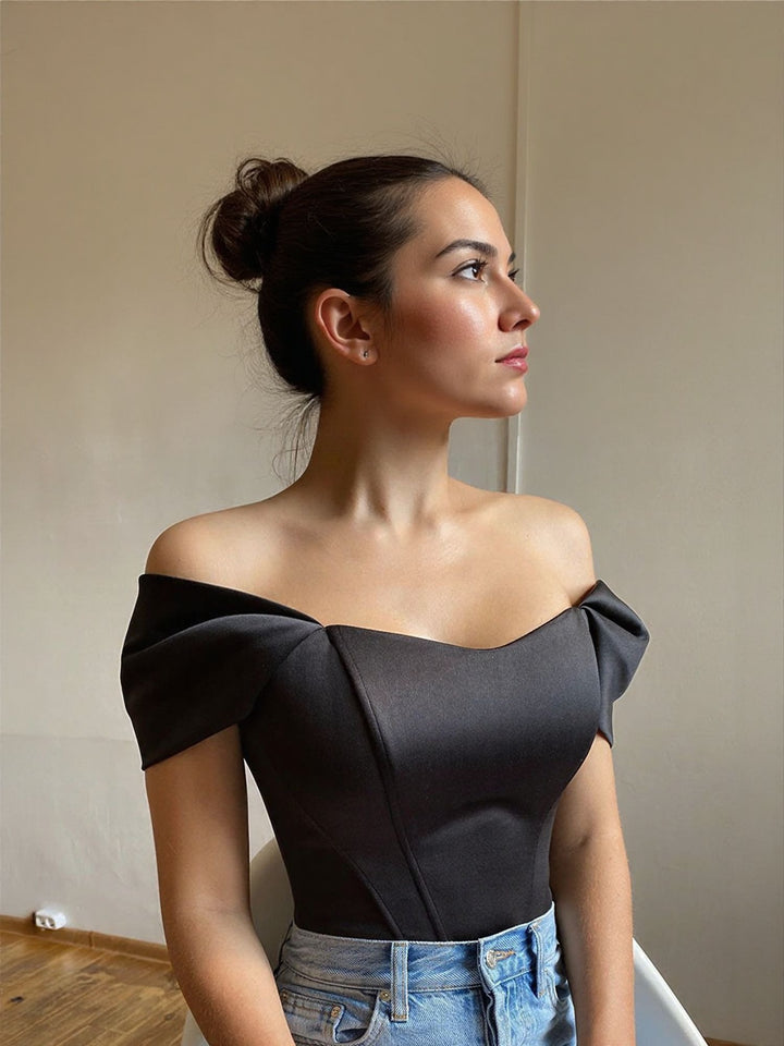 Black Off Shoulder Corset