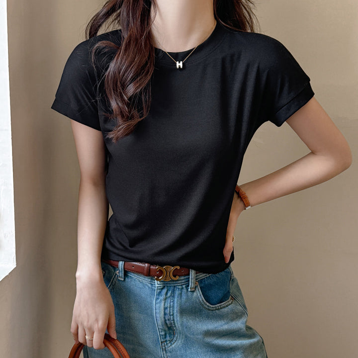 Black Crew Neck Relaxed Fit T-Shirt
