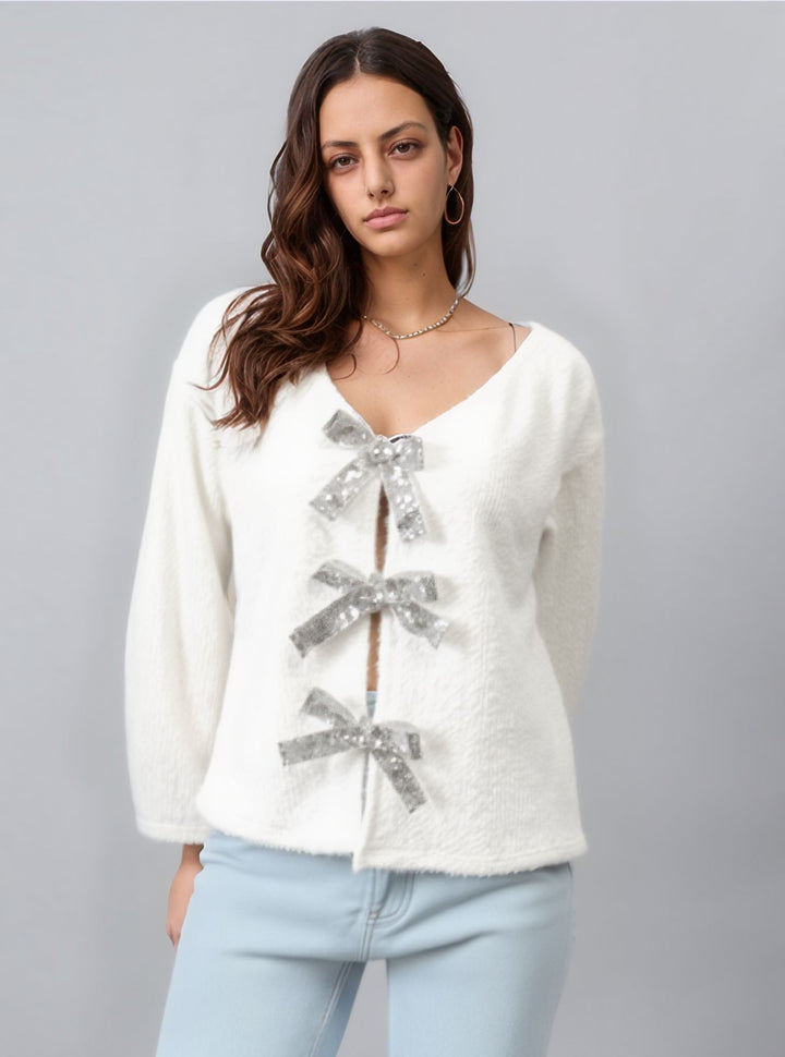 White Front Tie Up Top