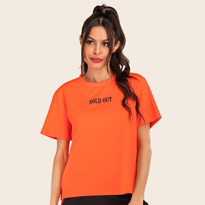 Orange Typography T-Shirt
