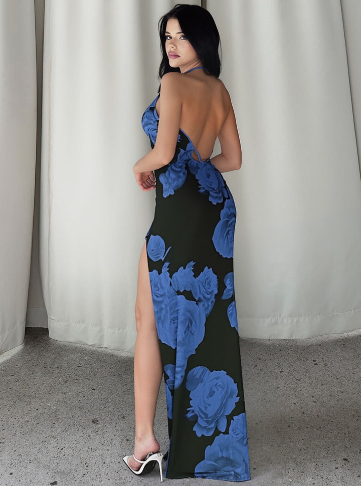 Blue Floral Maxi Dress