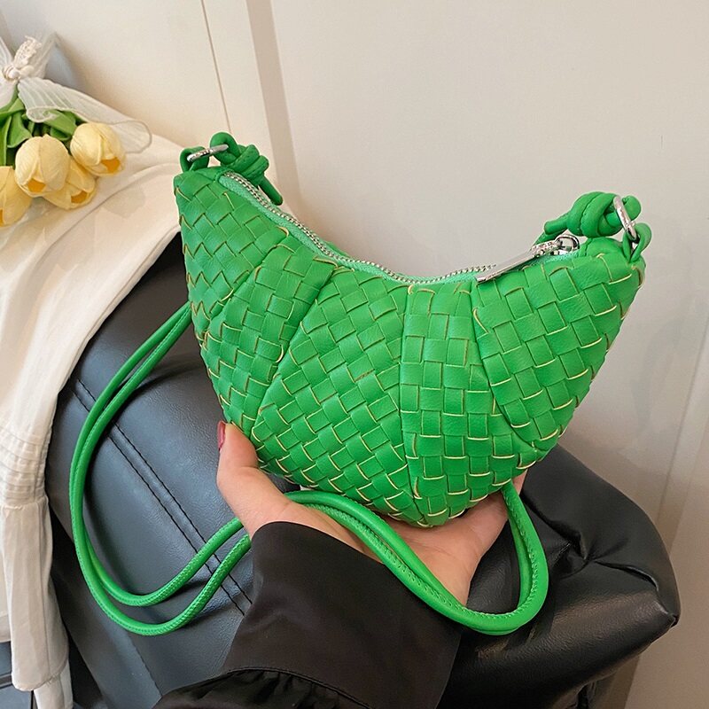 Green Mini Croissant Sling Bag