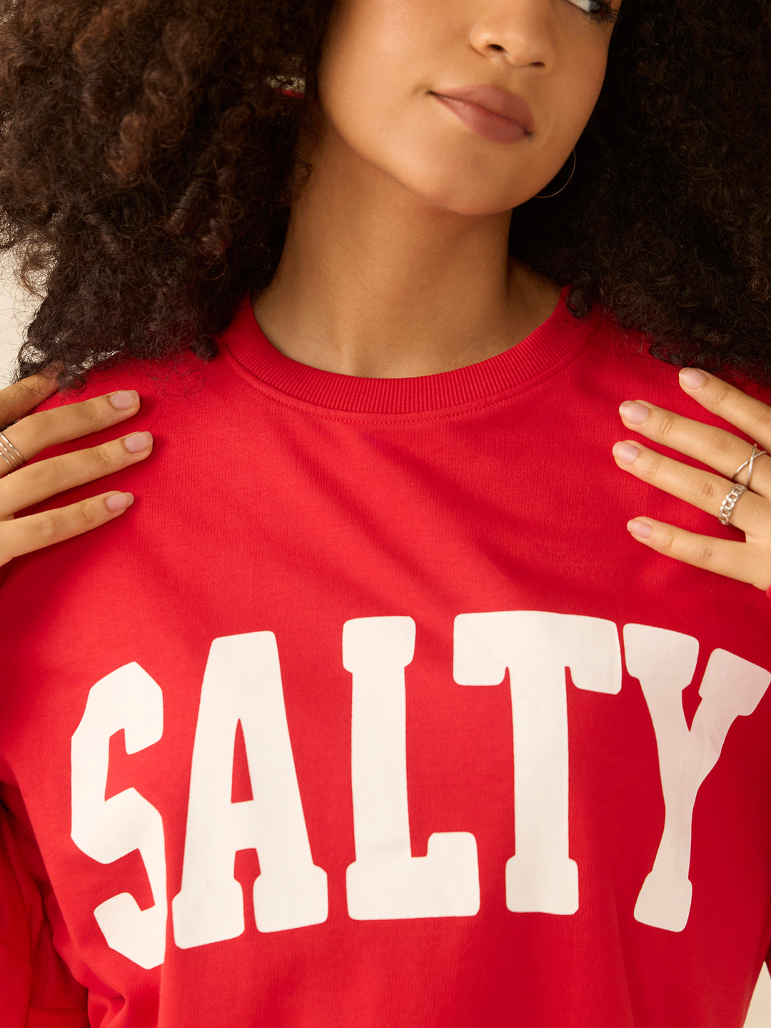 Red Typographic Sweatshirt
