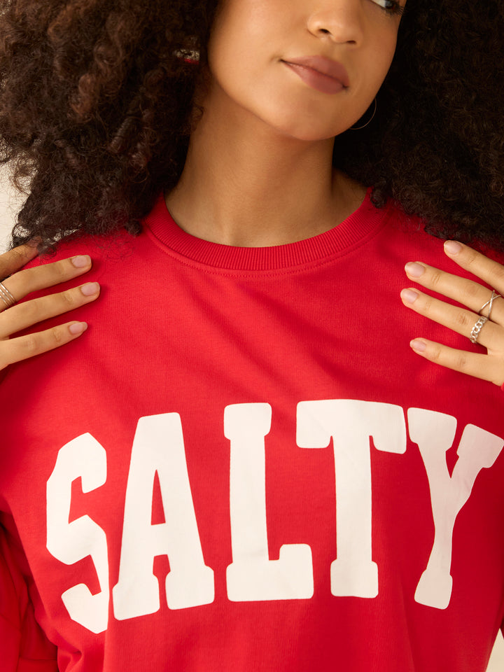 Red Typographic Sweatshirt
