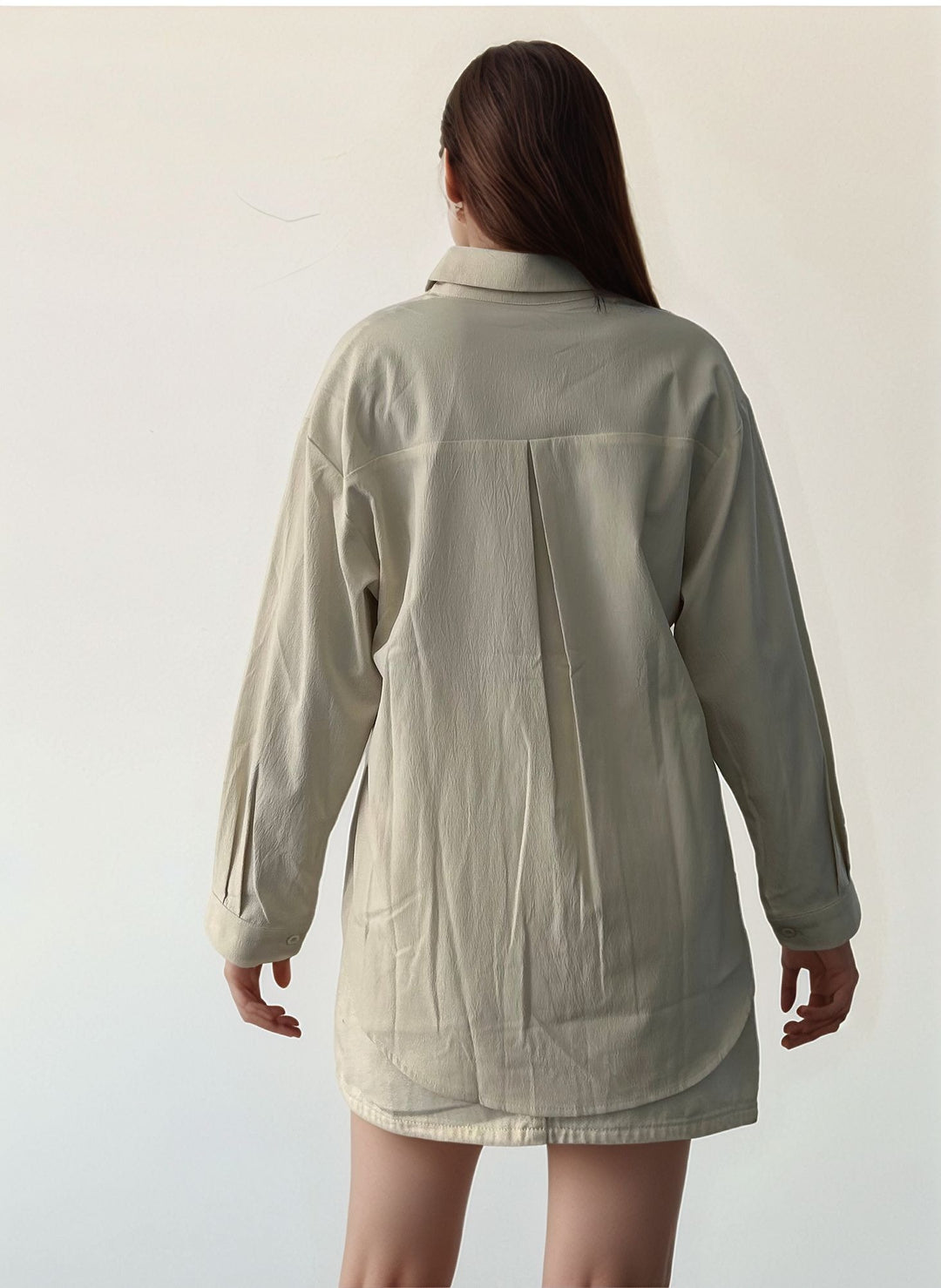 White Over Sized Smocking Shirt