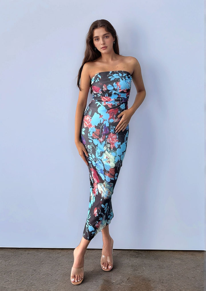 Multi Bandeau Maxi Dress