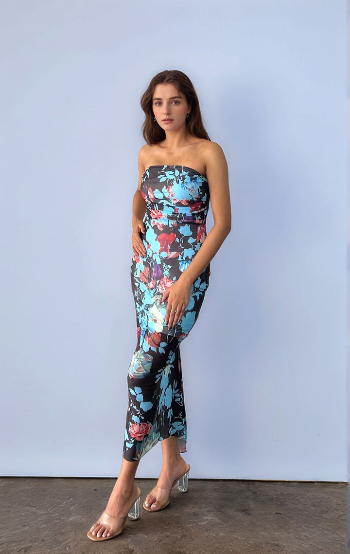 Multi Bandeau Maxi Dress