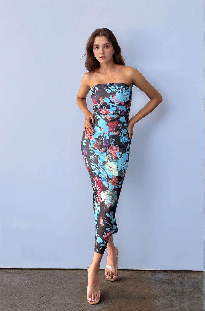 Multi Bandeau Maxi Dress