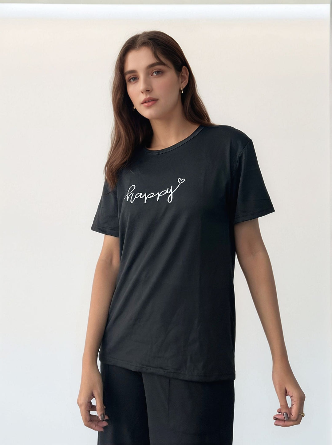 Regular Black Graphic T-Shirt